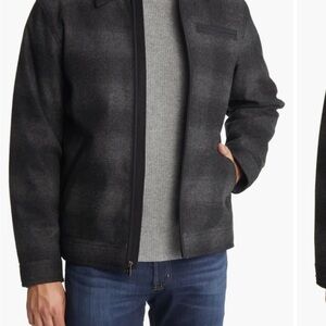 Pendleton Mt. Hood Plaid Jacket in charcoal/falcon ombre